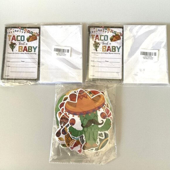 TACO “BOUT A BABY SHOWER INVITATIONS AND MEXICAN FIESTA HANGING SWIRL DEOCRATION - Picture 6 of 14